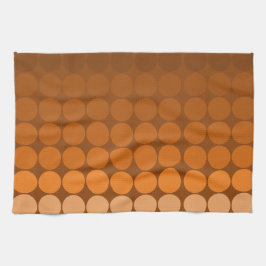 Mod-Pop-Kreise in orange bis braun Geschirrtuch