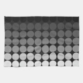 Mod-Pop-Kreise in Weiß bis Schwarz Geschirrtuch (Horizontal)