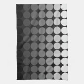 Mod-Pop-Kreise in Weiß bis Schwarz Geschirrtuch (Vertikal)