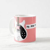 Mod-Pop-Kunst-Gitarre Kaffeetasse (Vorderseite Links)
