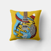 Mod-Pop-Kunst Whaam Gitarre Kissen (Rückseite)