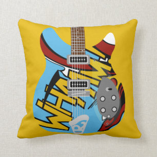 Mod-Pop-Kunst Whaam Gitarre Kissen