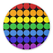 Mod Pop MCM Keramik Drehknopf Regenbogen auf schwa Keramikknauf (Vorderseite)