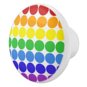 Mod Pop MCM Keramik Drehknopf Regenbogen auf weiße Keramikknauf (Rechts)