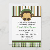 Mod Pop Monkey Jungle Baby Dusche Party Einladung (Vorderseite)