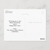 Mod Print, sei froh, grauer Urlaub Postkarte (Rückseite)