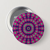 Mod Psychedelic Spheres Dartboard Button (Vorne & Hinten)