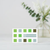 Mod Quadrate Terminkarte (grün) (Stehend Vorderseite)