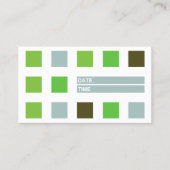 Mod Quadrate Terminkarte (grün) (Vorderseite)