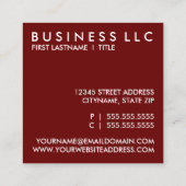 Mod Quadratische Visitenkarte (Rückseite)