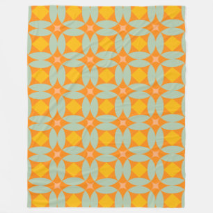 Mod Quilt Tiles Muster Retro Pastelle aus dem Mitt Fleecedecke
