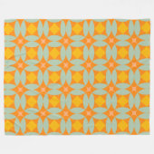 Mod Quilt Tiles Muster Retro Pastelle aus dem Mitt Fleecedecke (Vorderseite (Horizontal))