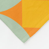 Mod Quilt Tiles Muster Retro Pastelle aus dem Mitt Fleecedecke (Ecke)