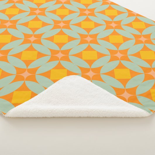 Mod Quilt Tiles Muster Retro Pastelle aus dem Mitt Sherpadecke (3/4)