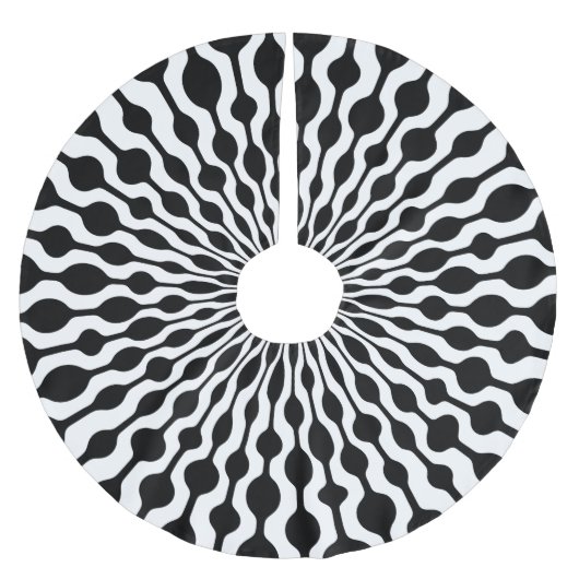 Mod-Radialstrahl-Tropfen Polyester Weihnachtsbaumdecke (Vorderseite)