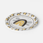 Mod Rainbow Bumblebee Bee Baby Dusche Pappteller (Schrägansicht)