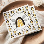 Mod Rainbow Bumblebee Bee Baby Dusche Serviette