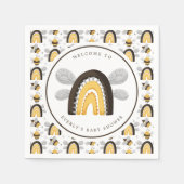 Mod Rainbow Bumblebee Bee Baby Dusche Serviette (Vorderseite)