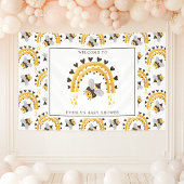 Mod Rainbow Bumblebee Honey Bee Baby Shower Banner