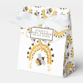 Mod Rainbow Bumblebee Honey Bee Baby Shower Geschenkschachtel (Vorderseite)