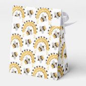 Mod Rainbow Bumblebee Honey Bee Baby Shower Geschenkschachtel (Rückseite)