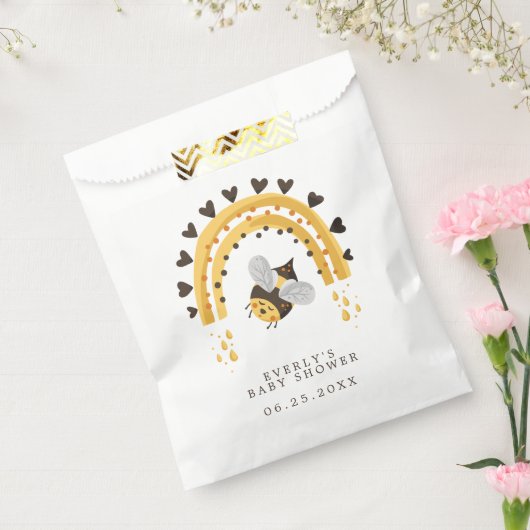 Mod Rainbow Bumblebee Honey Bee Baby Shower Geschenktütchen (Versiegelt)