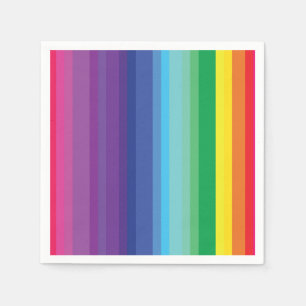 Mod Rainbow Colorful 1. Geburtstag Party Serviette