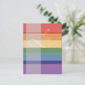 Mod Rainbow Liebe Postkarte (Stehend Vorderseite)