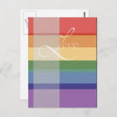 Mod Rainbow Liebe Postkarte (Vorne/Hinten)