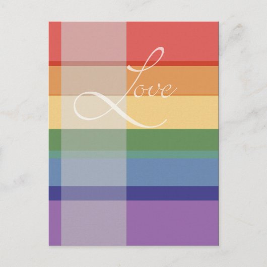 Mod Rainbow Liebe Postkarte (Vorderseite)