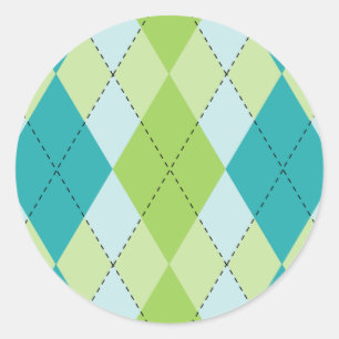 Mod-Rauten-Aufkleber Runder Aufkleber