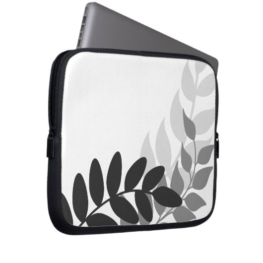 Mod-Reben in Schwarz und Weiß Laptopschutzhülle (Vorne Rechts)