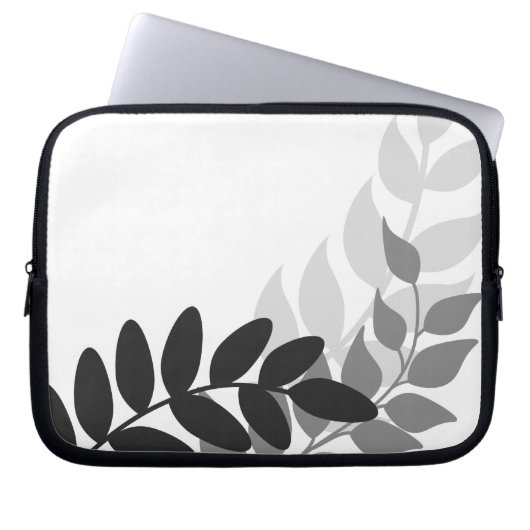 Mod-Reben in Schwarz und Weiß Laptopschutzhülle (Vorderseite)