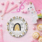 Mod Regenbogen Hummel Biene Baby Shower Pappteller (Party)