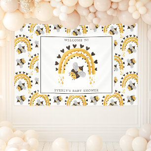 Mod Regenbogen Hummel Honigbiene Baby Shower Banner