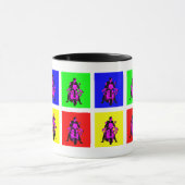 Mod-Reiter-Pop-Kunst Tasse (Zentrum)