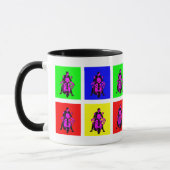 Mod-Reiter-Pop-Kunst Tasse (Links)