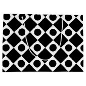 Mod Retro 60er Black Große Geschenktüte (Rückseite)