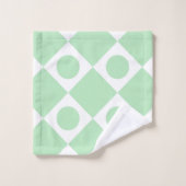 Mod Retro 60er Mint Badhandtuch Set (Waschlappen)
