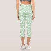 Mod Retro 60er Mint Capri Leggings (Rückseite)