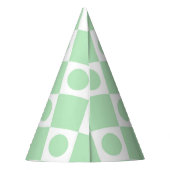 Mod Retro 60er Mint Partyhütchen (Rückseite)
