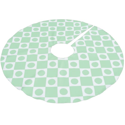 Mod Retro 60er Mint Polyester Weihnachtsbaumdecke (Schrägansicht)