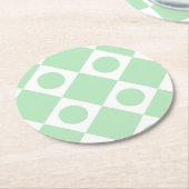 Mod Retro 60er Mint Runder Pappuntersetzer (Angewinkelt)