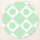 Mod Retro 60er Mint Runder Pappuntersetzer (Vorderseite)