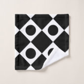 Mod Retro 60's Black Badhandtuch Set (Waschlappen)