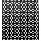 Mod Retro 60's Black Duschvorhang (Vorderseite)
