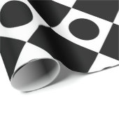 Mod Retro 60's Black Geschenkpapier (Rolleneckpunkt)
