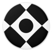 Mod Retro 60's Black Keramikknauf (Vorderseite)