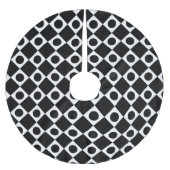 Mod Retro 60's Black Polyester Weihnachtsbaumdecke (Vorderseite)