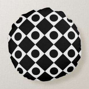 Mod Retro 60's Black Rundes Kissen